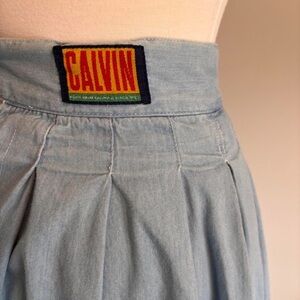 Calvin Klein Light Blue Midi Skirt